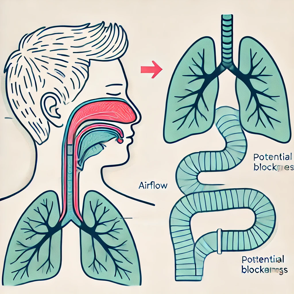 Airflow and Snoring Illustration