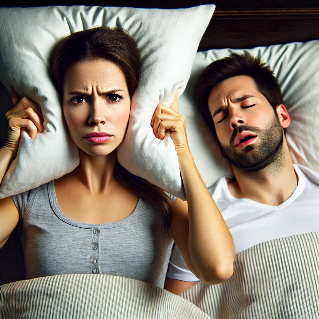 Couple Struggling with Snoring